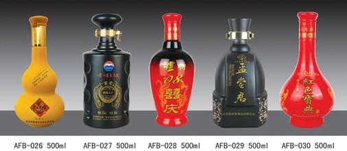 彩色酒瓶